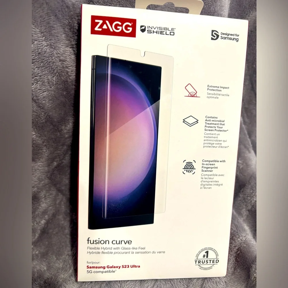 ZAGG InvisibleShield Fusion Curve Screen‎ Protector for Samsung Galaxy S23 Ultra
